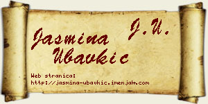 Jasmina Ubavkić vizit kartica